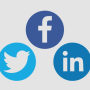 Eiconau Facebook, Twitter and LinkedIn